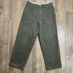 Fieldmaster Canvas Utility Fatigue Work Pants Mens Olive Green Cotton 33x30